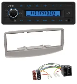 VDO AUX 1DIN MP3 USB Autoradio für Fiat Multipla 186 1999-2010 grau