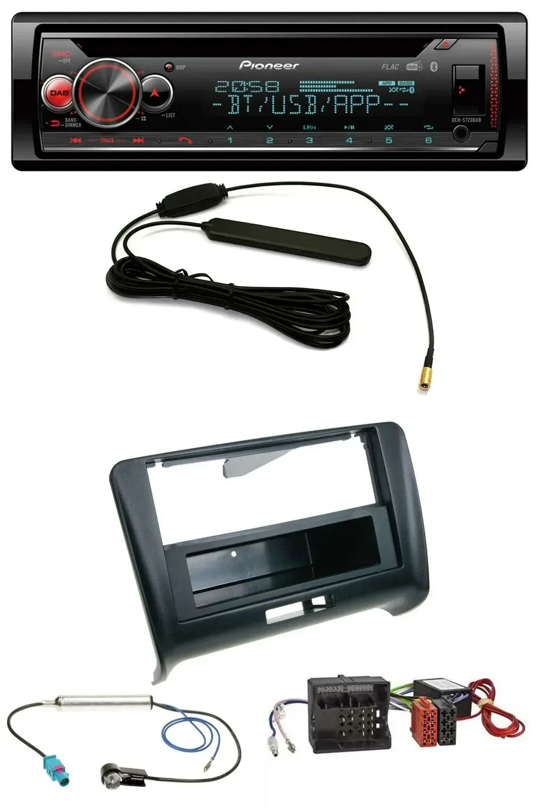 Автомагнитола для Audi TT (2006–2014) Pioneer USB, DAB, MP3, Bluetooth, CD, Quadlock