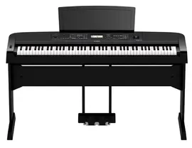 Цифровое пианино компактное Yamaha DGX-670B в комплекте педали LP-1B, стойка L-300B