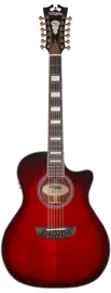 Электроакустическая 12-струнная гитара D'Angelico Premier Fulton Trans Black Cherry Burst