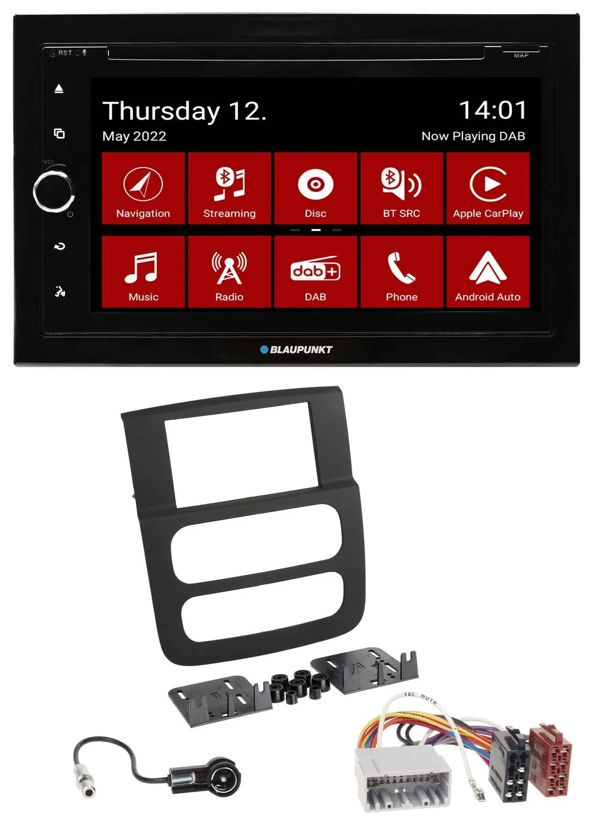 Blaupunkt MP3 DVD Bluetooth DAB 2DIN USB Autoradio für Dodge RAM (2002-2006)