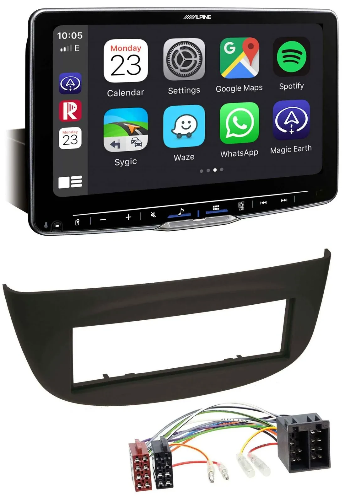 Alpine Bluetooth MP3 USB DAB Autoradio für Renault Twingo (07-12) schwarz