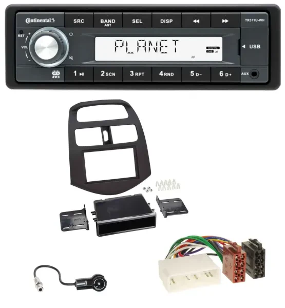 Continental USB MP3 AUX 1DIN Autoradio für Chevrolet Spark (KLM 2012-2013)