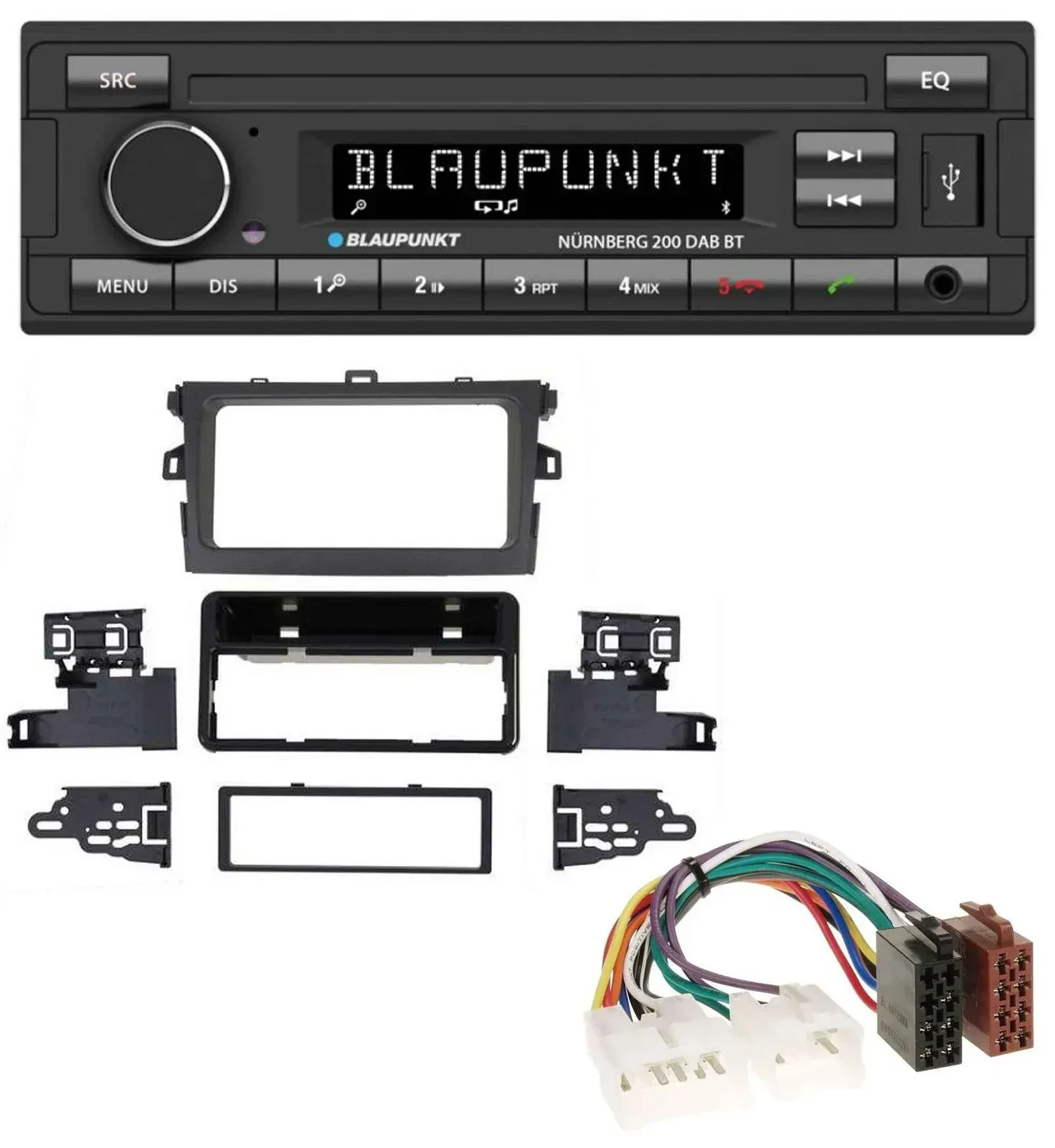 Blaupunkt USB DAB MP3 Bluetooth Autoradio für Toyota Corolla 2009-2012 silber
