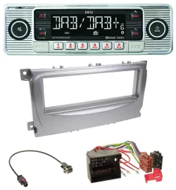 Dietz Bluetooth MP3 DAB USB Autoradio für Ford Galaxy C-Max Focus ab 2007 silber