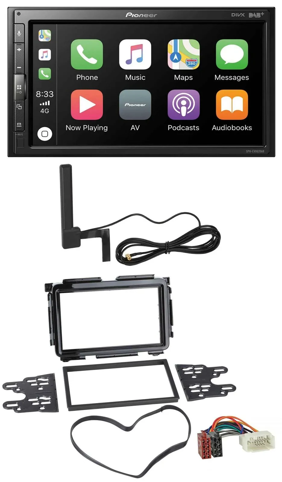 Pioneer USB 2DIN Bluetooth DAB MP3 Autoradio für Honda HR-V (RU, ab 2015)