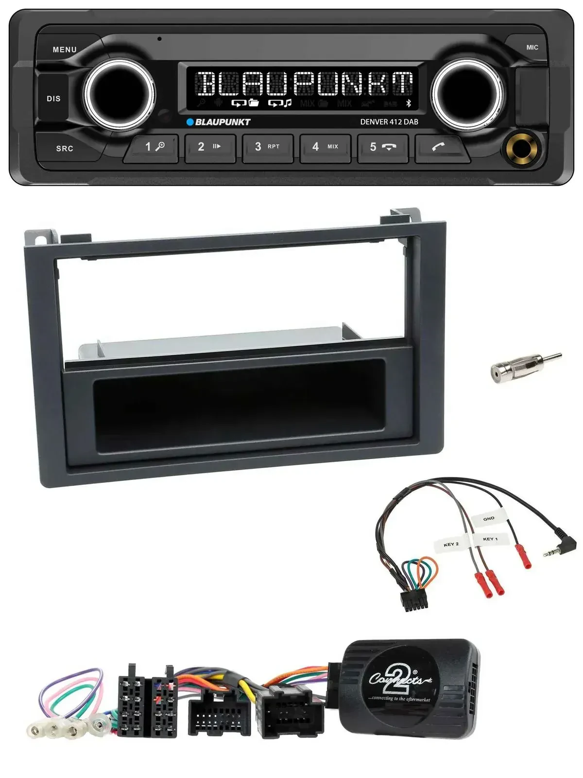 Blaupunkt Bluetooth DAB Lenkrad USB Autoradio für Saab 9.3 (ab 2008)