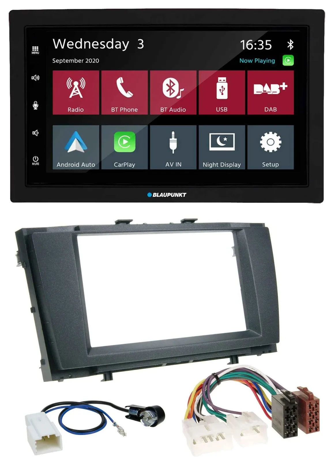 Автомагнитола для Toyota Avensis 2009–2015 Blaupunkt 2DIN, DAB, Bluetooth, USB, MP3