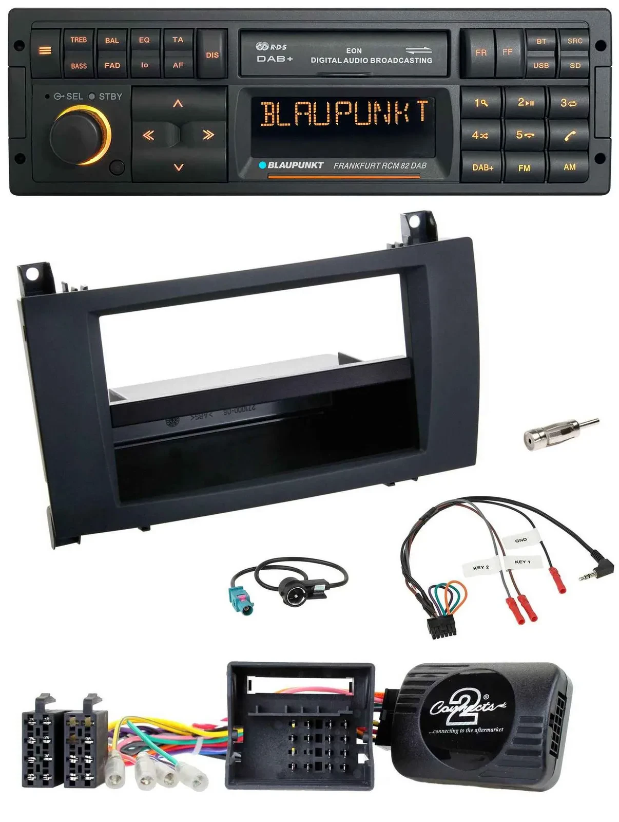 Blaupunkt USB DAB SD Lenkrad Bluetooth Autoradio für Mercedes SLK R171 2008-2011