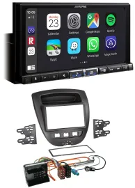 Alpine 2DIN DAB USB MP3 Bluetooth Autoradio für Citroen C1 Peugeot 107 Toyota Ay