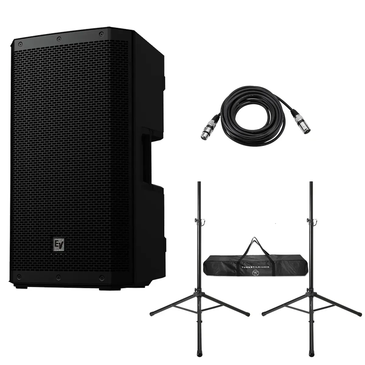 Активная акустическая система Electro-Voice ZLX-G2 12 1000W Bluetooth (набор) со стойками и кабелем