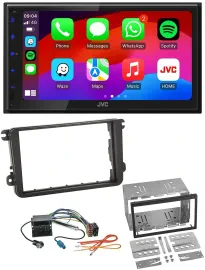 JVC Bluetooth USB MP3 2DIN DAB Autoradio für Skoda Fabia Octavia II Rapid Roomst