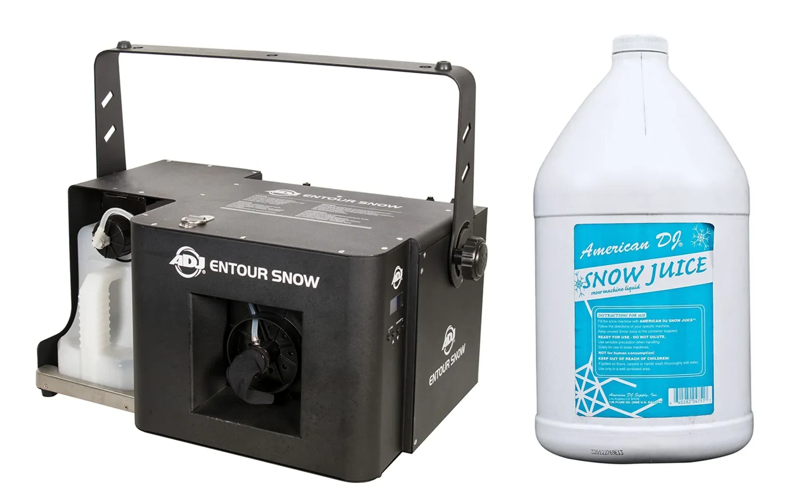 American DJ ENTOUR SNOW 1250w Portable DMX Snow Machine+Gallon Snow Fluid ADJ