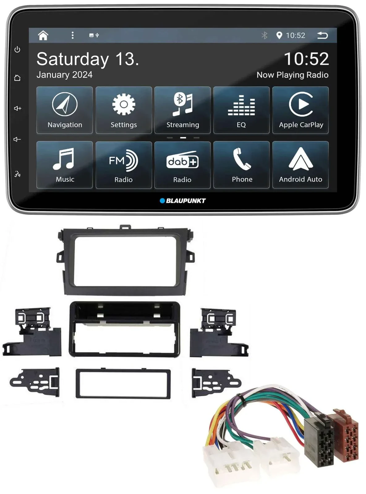 Blaupunkt USB DAB SD MP3 Bluetooth Autoradio für Toyota Corolla 2009-2012 silber