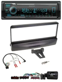 Автомагнитола Kenwood Bluetooth DAB USB для Ford Mondeo 2000–2002 черная с управлением с руля
