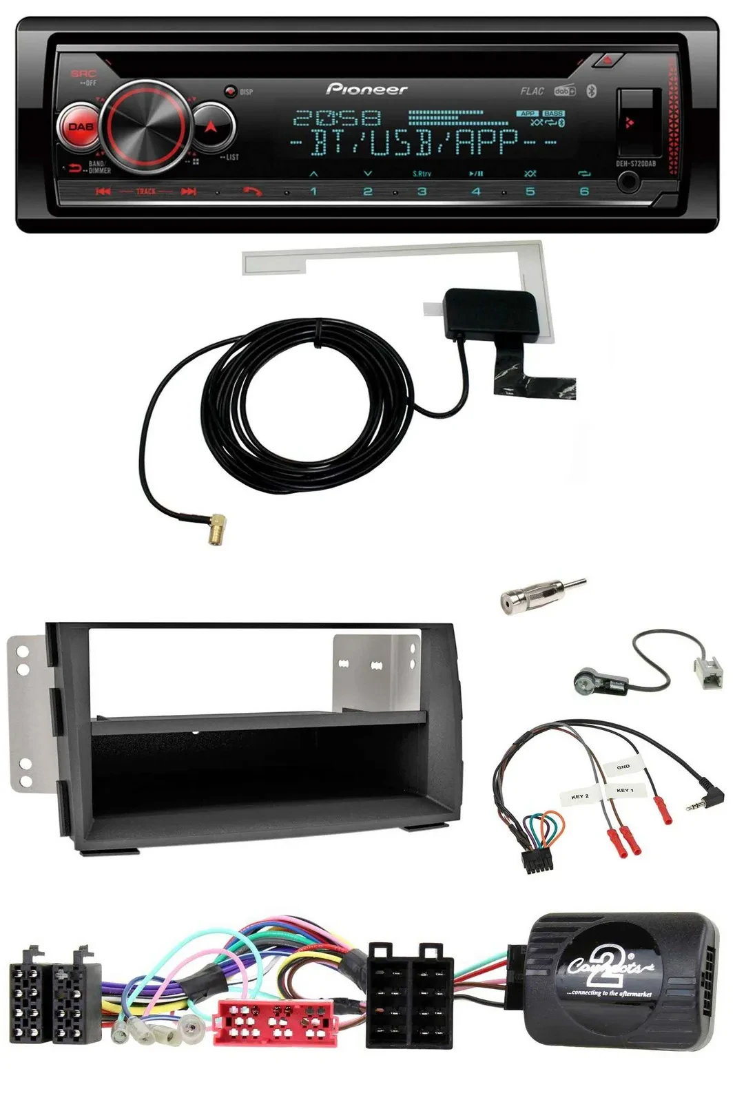 Pioneer DAB CD Lenkrad USB Bluetooth Autoradio für Kia Venga (2010-2019)