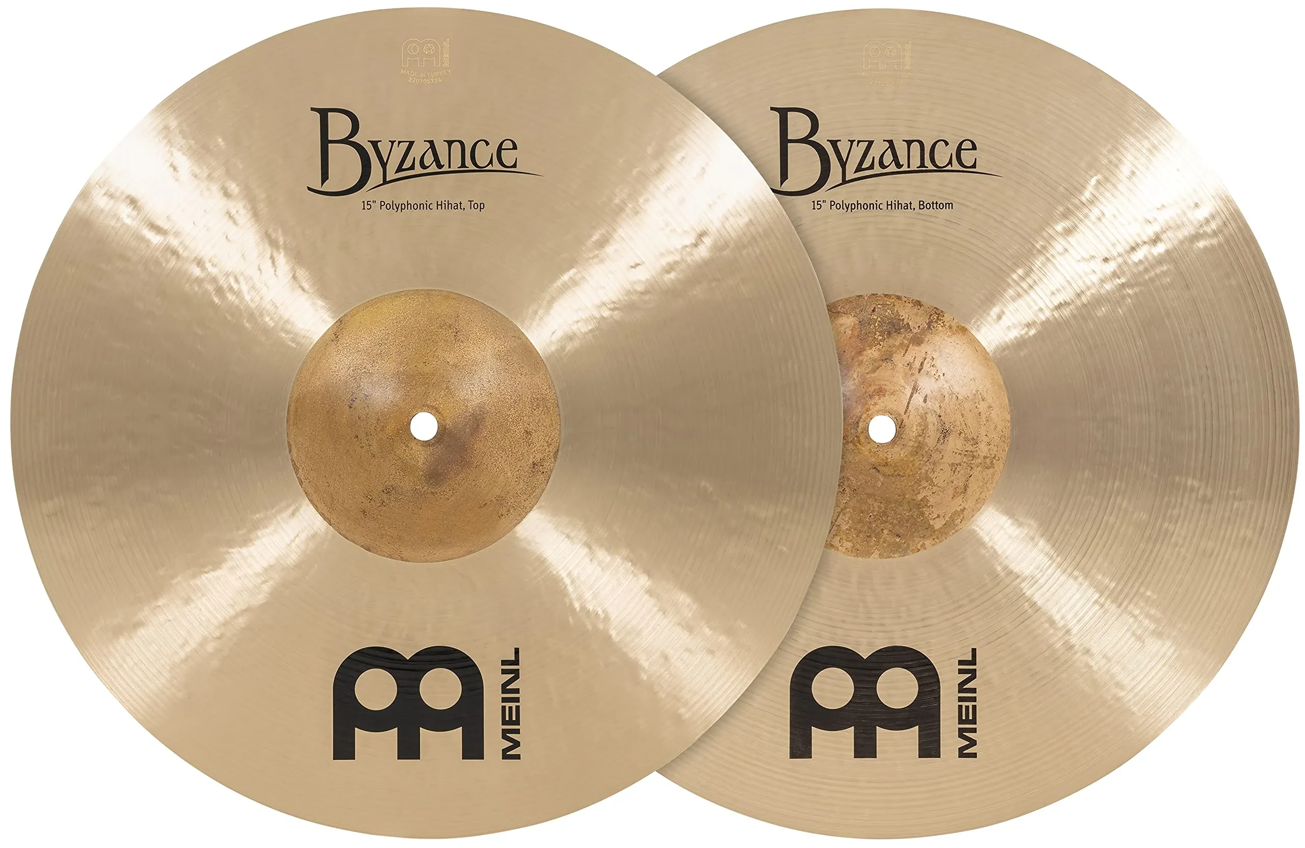 Тарелка барабанная MEINL 15" Byzance Brilliant Polyphonic Hi-Hat (пара)