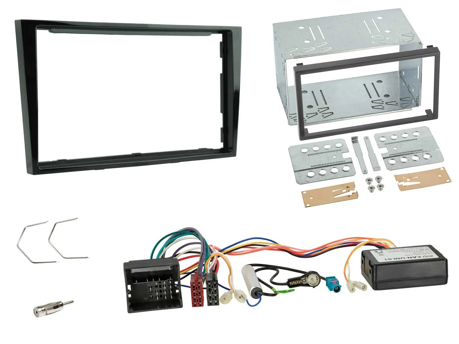 Установочный комплект для автомагнитолы Caraudio24 2 DIN, для Opel Corsa D (2009–2014), CAN-Bus, цвет: чёрный глянец