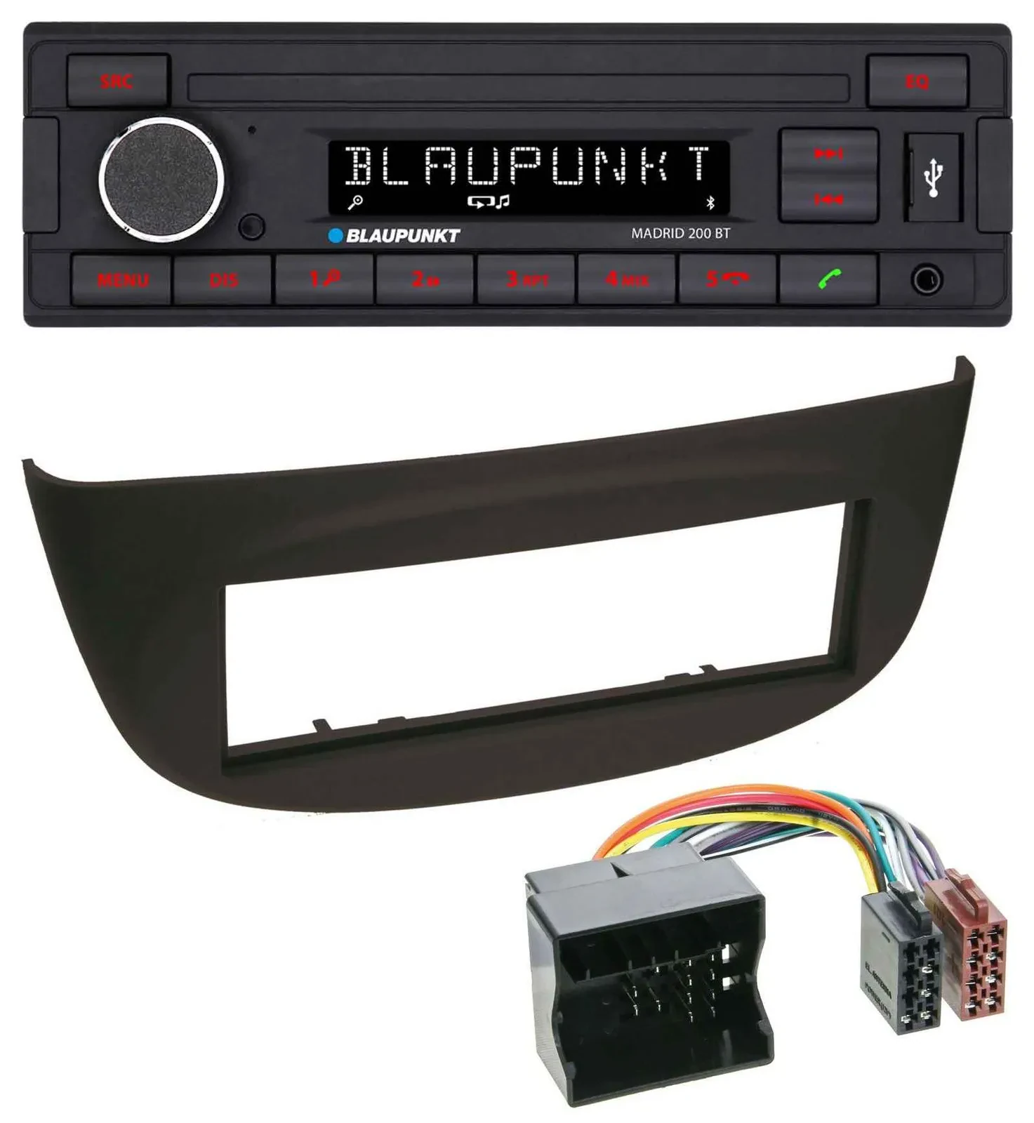 Blaupunkt USB AUX Bluetooth MP3 Autoradio für Renault Twingo (07-14) schwarz