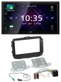 JVC DAB 2DIN MP3 Bluetooth USB Autoradio für Alfa Giulietta 2013-2021 ISO schwar