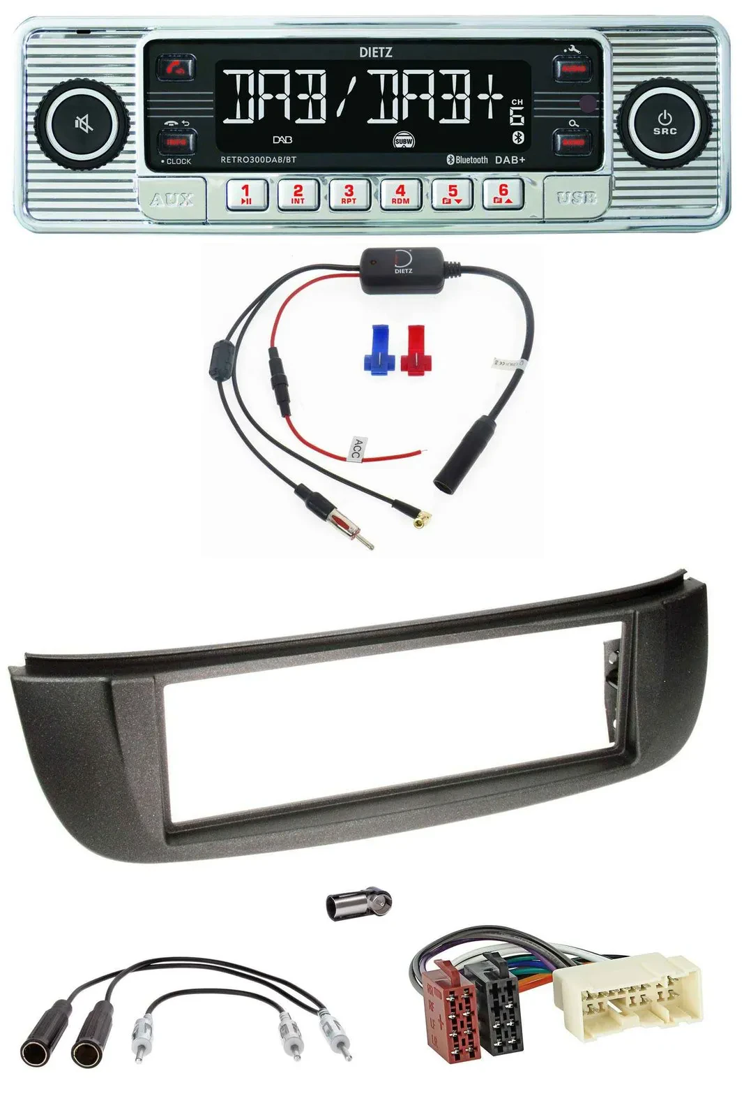 Dietz DAB USB MP3 Bluetooth Autoradio für Nissan Almera Tino (2001-2004)