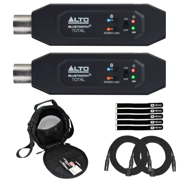 Alto Bluetooth Total MKII XLR Rechargeable Bluetooth Audio Receiver w Case