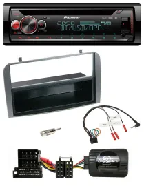 Pioneer Lenkrad DAB CD Bluetooth USB Autoradio für Alfa 147 GT anthrazit Ablage