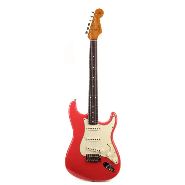 Электрогитара Fender Custom Shop 1963 Roasted Alder Stratocaster Journeyman Relic Fiesta Red