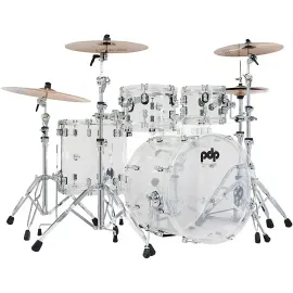 PDP by DW Concept Acrylic 4-Piece Drum Shell Pack - Clear Acrylic