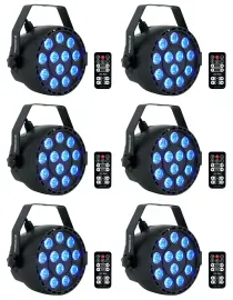 Светодиодный прибор Rockville RockPAR TRI LED RGB Compact Black (6 штук)