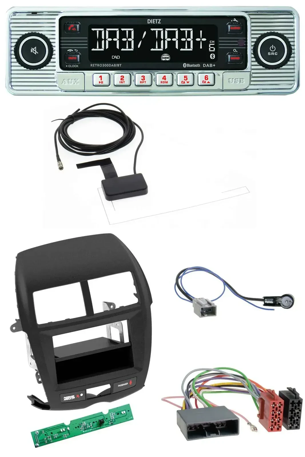 Автомагнитола для Mitsubishi ASX Dietz Bluetooth, USB, MP3, DAB (2010–2014)
