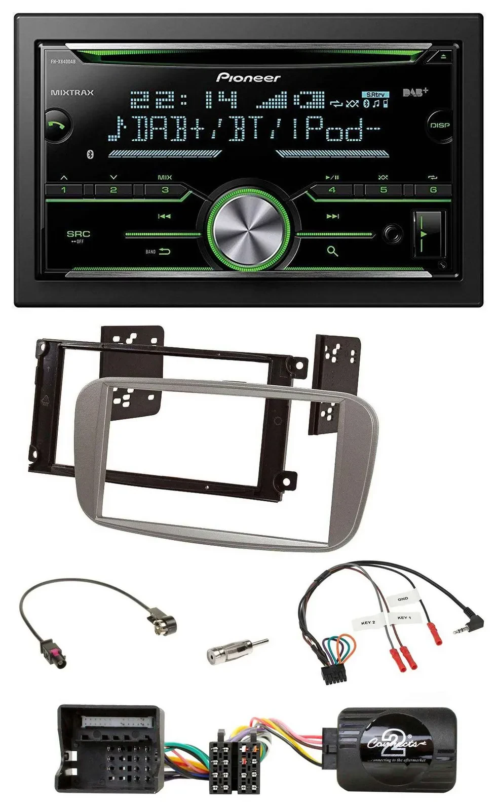 Pioneer Bluetooth Lenkrad DAB 2DIN USB CD Autoradio für Ford Mondeo S-Max ab 07