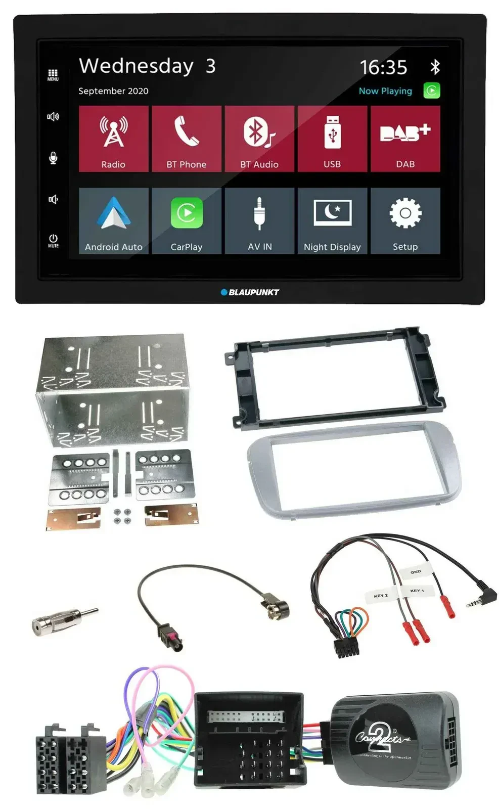 Blaupunkt DAB Bluetooth USB Lenkrad 2DIN Autoradio für Ford Mondeo S-Max Profi s