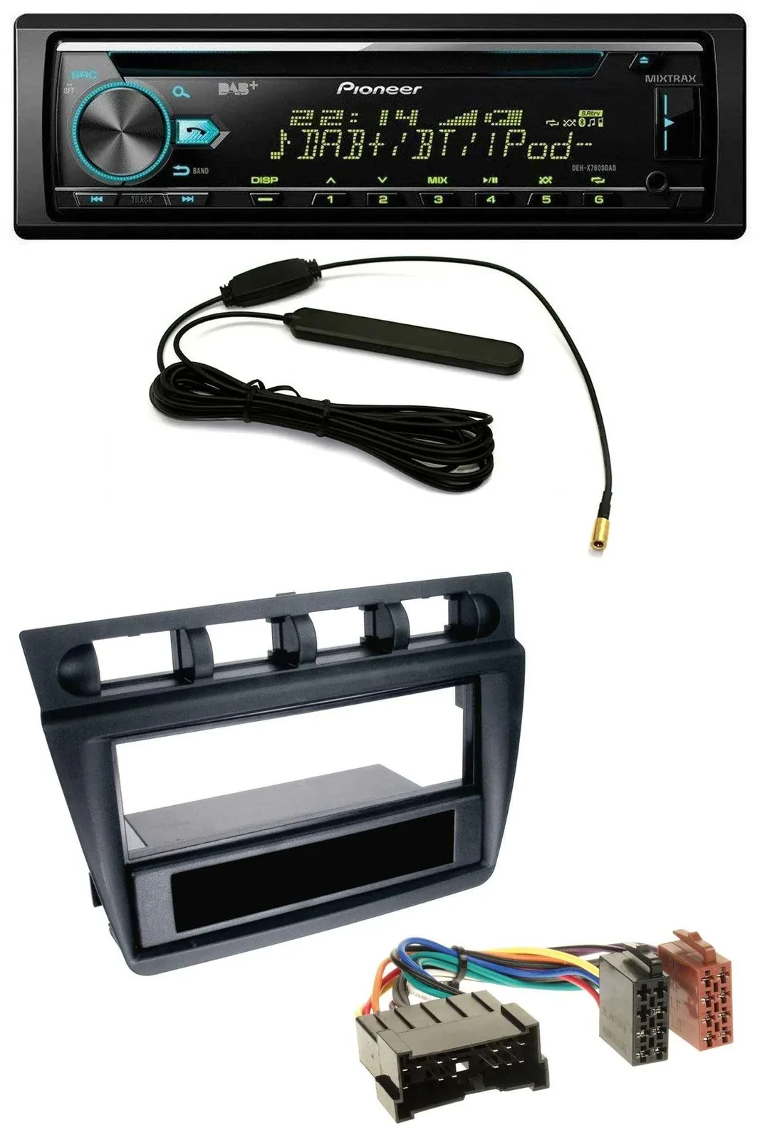 Автомагнитола для Kia Picanto (с 2006) Pioneer CD/MP3, DAB, USB, AUX, черная