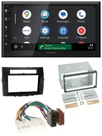 Автомагнитола Kenwood 2-DIN, DAB, Bluetooth, USB, MP3, для Toyota Corolla 2004–2009 Verso, черный