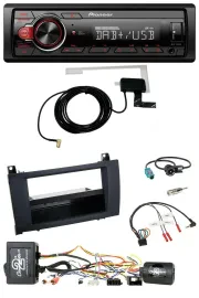 Автомагнитола для Mercedes SLK R171 (2004–2011) Pioneer 1-DIN, MP3, DAB, USB, управление с руля