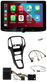 Kenwood Lenkrad USB DAB Bluetooth Autoradio für Opel Astra J 2009-2016 Perl schw