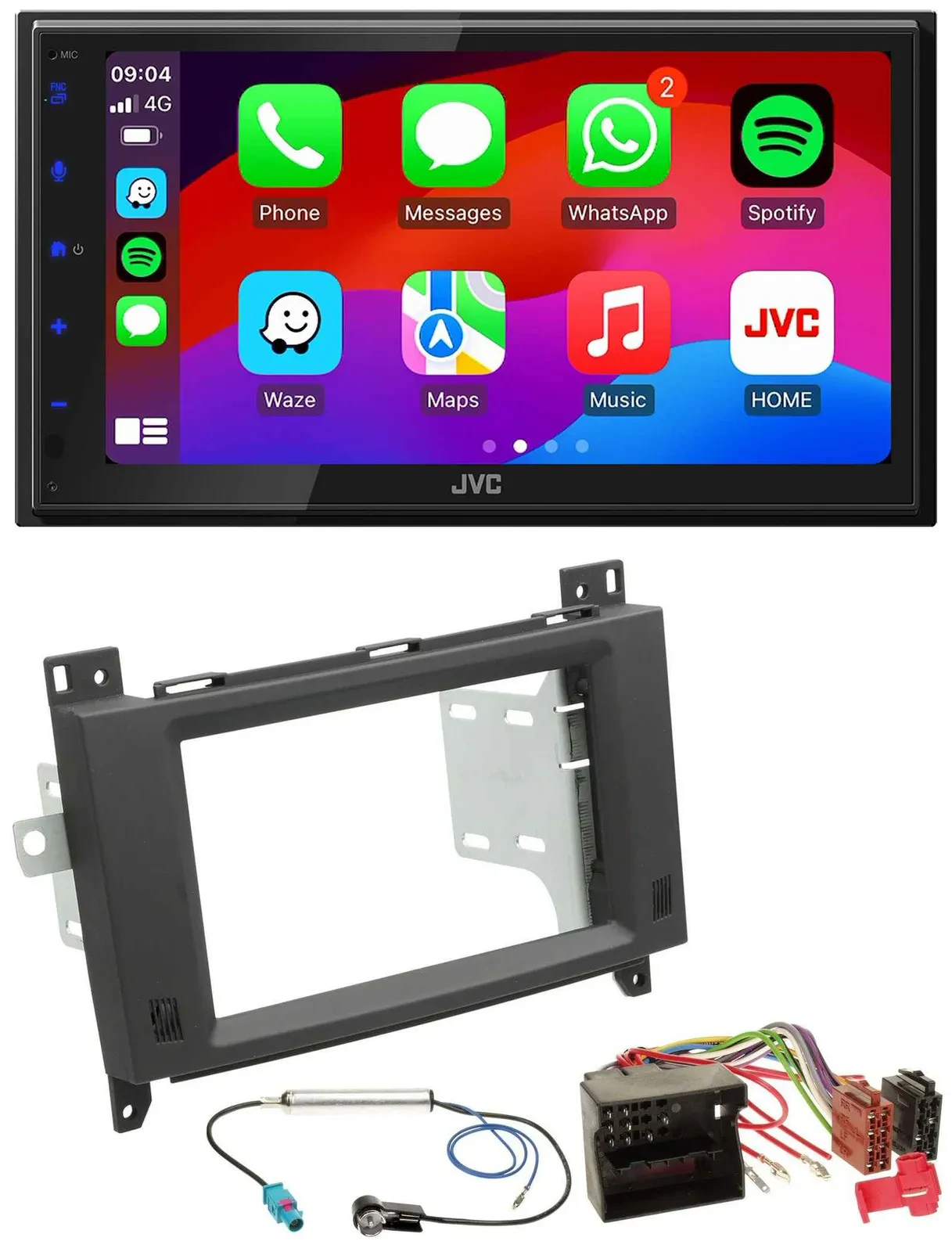 JVC Bluetooth USB MP3 2DIN DAB Autoradio für Mercedes Vito Viano 06-14 Rubbertou