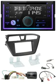 Автомагнитола JVC 2DIN, USB, DAB, Bluetooth, CD, для Hyundai i20 (с 2015)