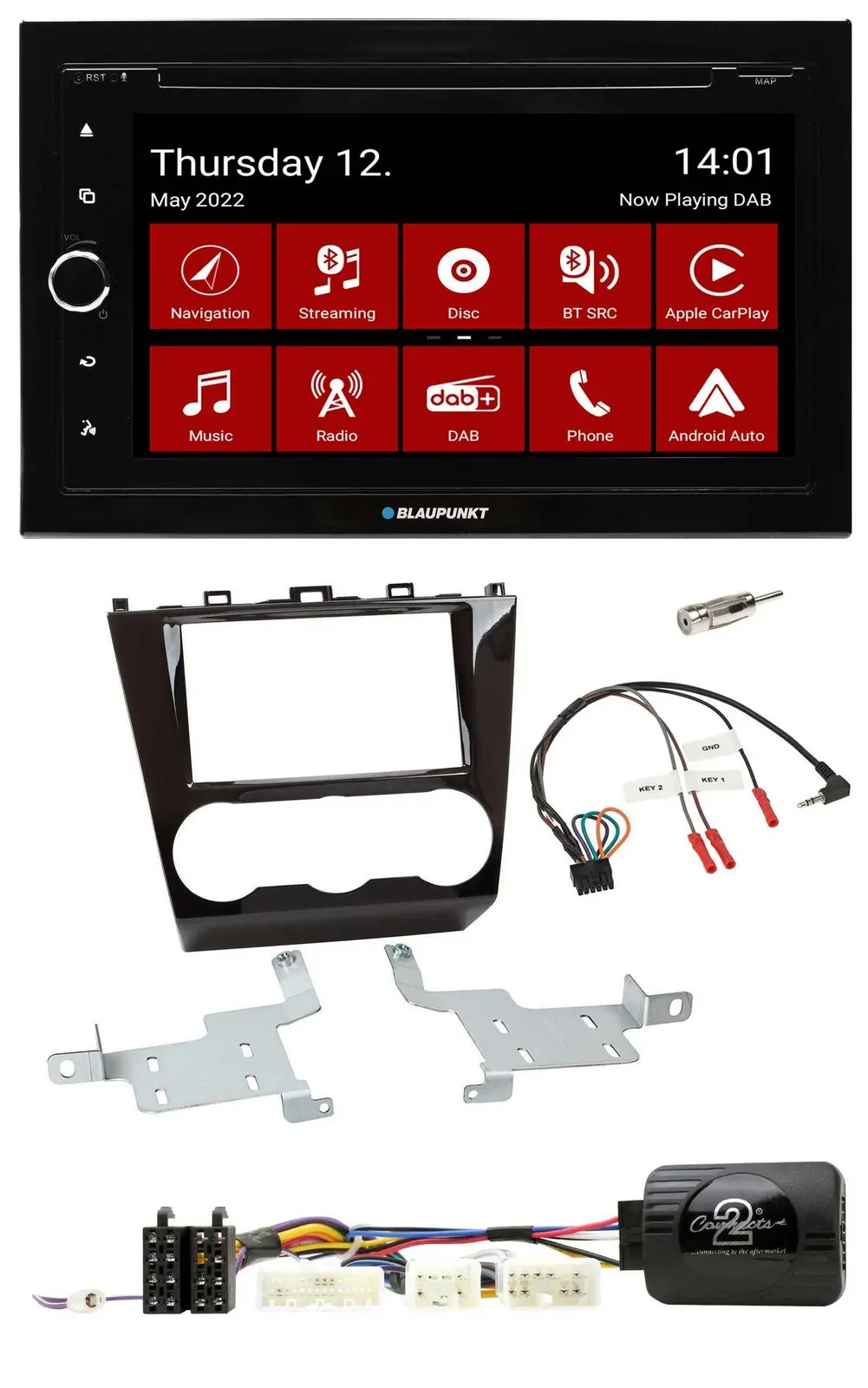 Blaupunkt Lenkrad DVD Bluetooth DAB 2DIN USB Autoradio für Subaru Forester ab 20