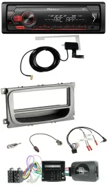 Автомагнитола Pioneer 1-DIN DAB USB MP3 для Ford Focus/Galaxy/C-Max, совместима с управлением на руле, CAN