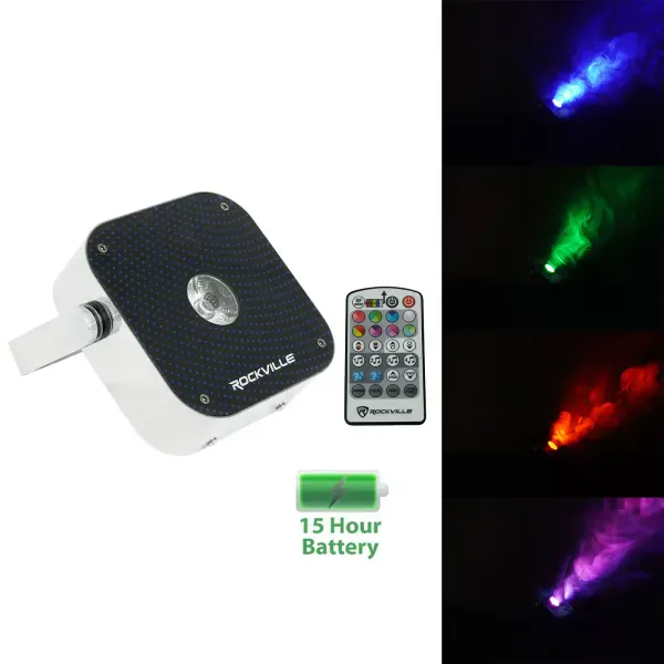 Rockville MINI RF1 V2 RGBWA+UV DJ/Party LED Wash Light+4ch RF Long Range Remote