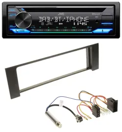 JVC Bluetooth MP3 USB DAB CD Autoradio für Audi A4 (B6, 00-04) - ISO