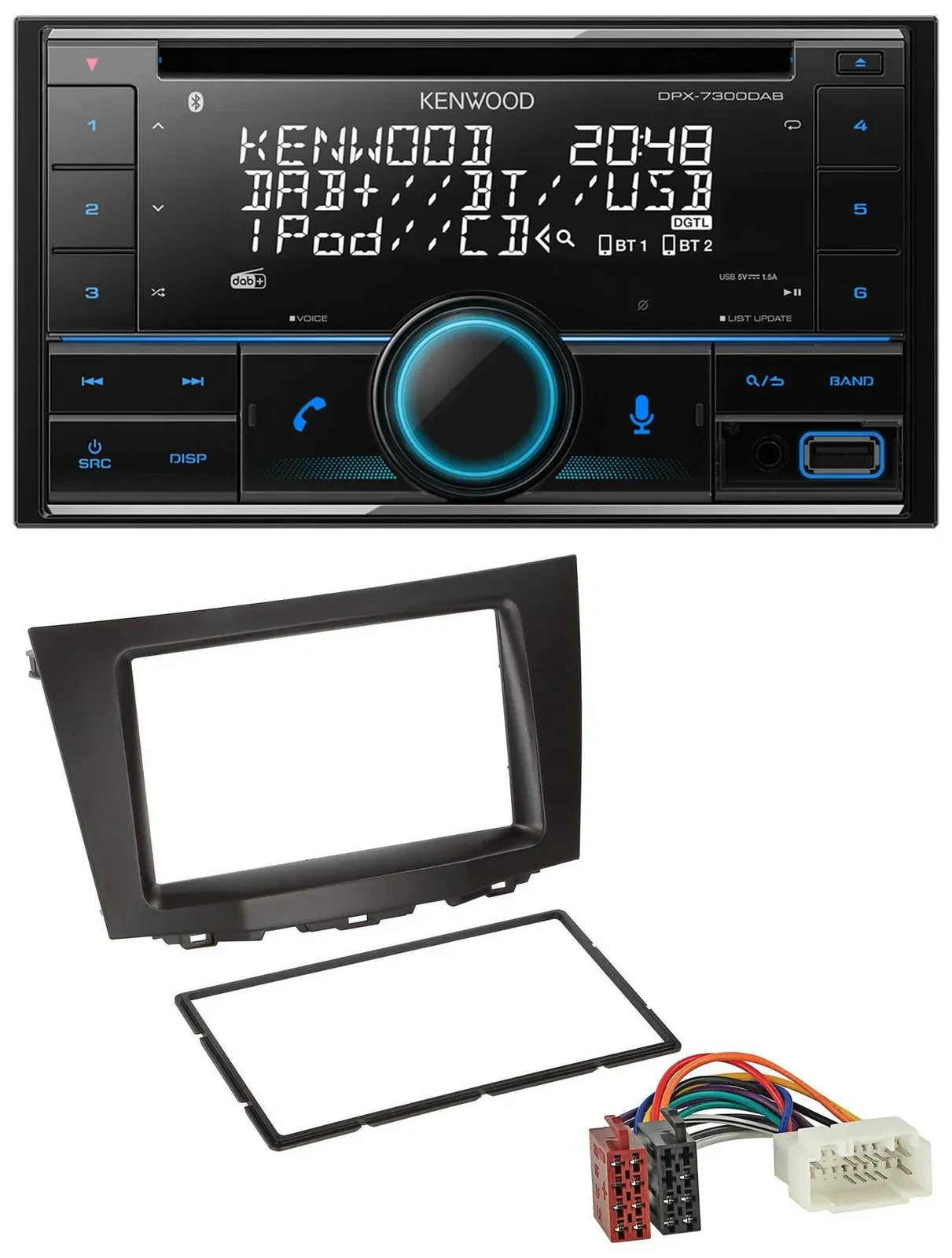 Kenwood CD 2DIN DAB USB MP3 Bluetooth Autoradio für Suzuki Kizashi (ab 2009)