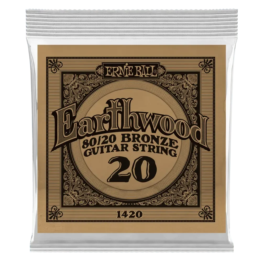 Струна одиночная для акустической гитары Ernie Ball Earthwood Wound 1420
