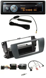 Автомагнитола Pioneer CD, USB, Bluetooth, DAB, черный, для Seat Ibiza