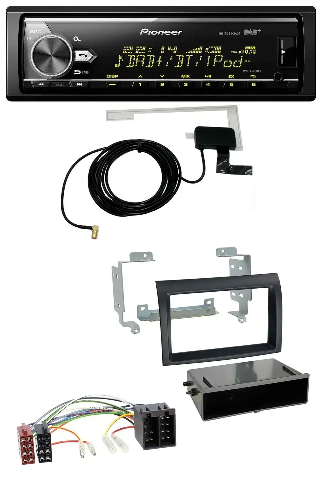 Автомагнитола для Citroen Jumper/Fiat Ducato (2006–2011) Pioneer Bluetooth, DAB, USB, MP3, черный