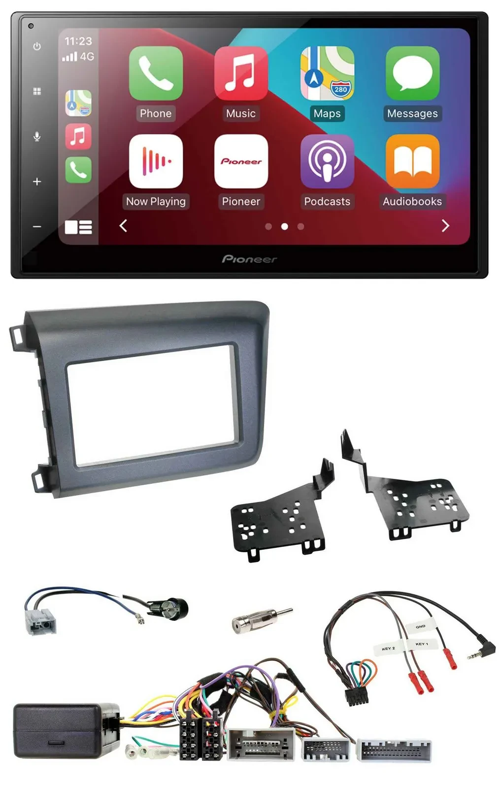 Автомагнитола для Honda Civic (US, 2012) Pioneer 2DIN, DAB, Bluetooth, USB