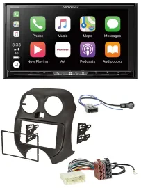 Pioneer 2DIN MP3 USB DAB DVD Bluetooth Autoradio für Nissan Micra (10-13)