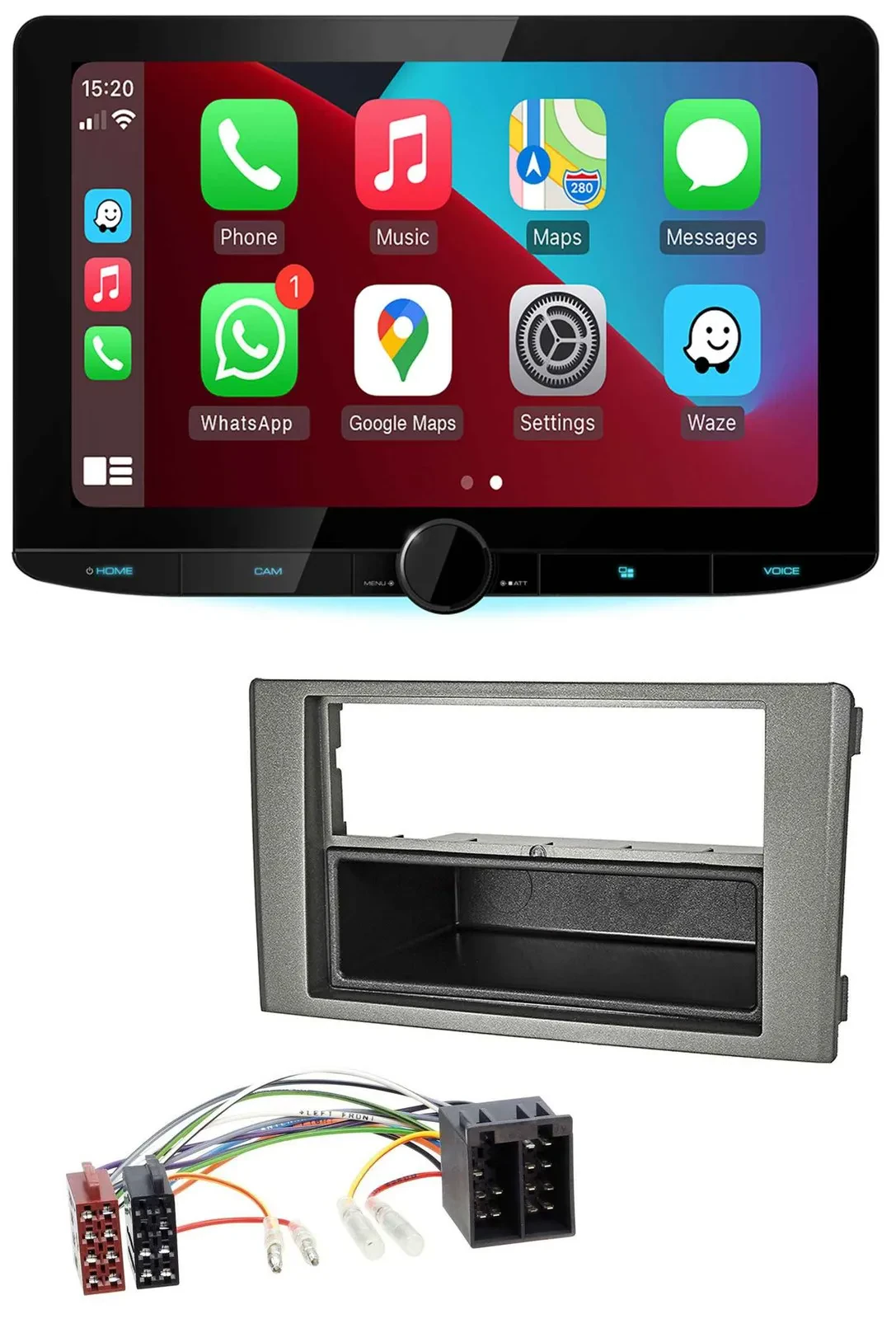 Kenwood MP3 USB DAB Bluetooth Autoradio für Iveco Daily (06-14) dunkelgrau